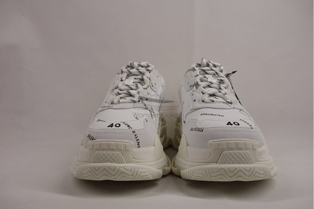 bc triple s trainer allover logo white