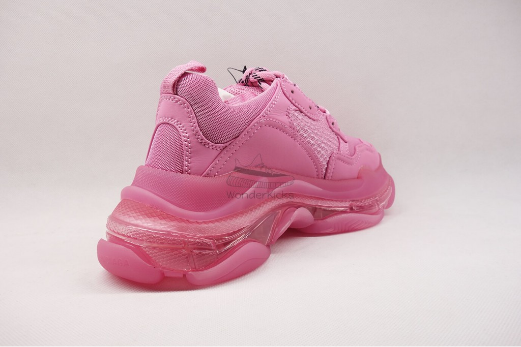 bc triple s clear sole trainer pink