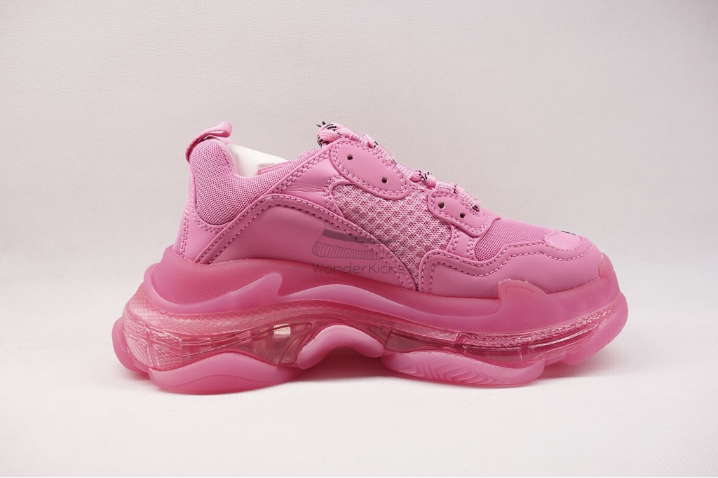 bc triple s clear sole trainer pink