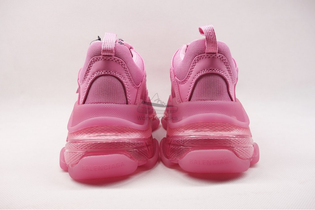 bc triple s clear sole trainer pink