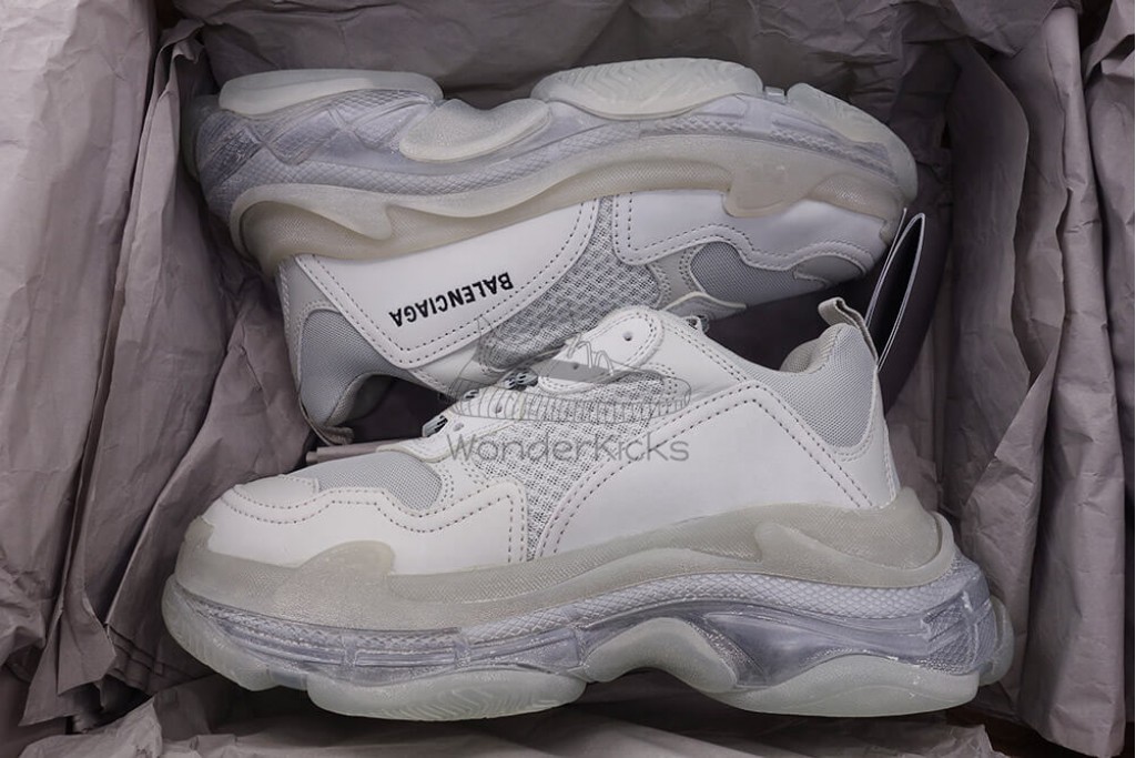 bc triple s clear sole trainer grey