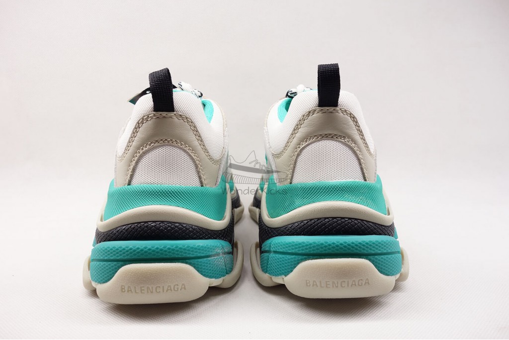 bc triple s trainer white grey turquoise