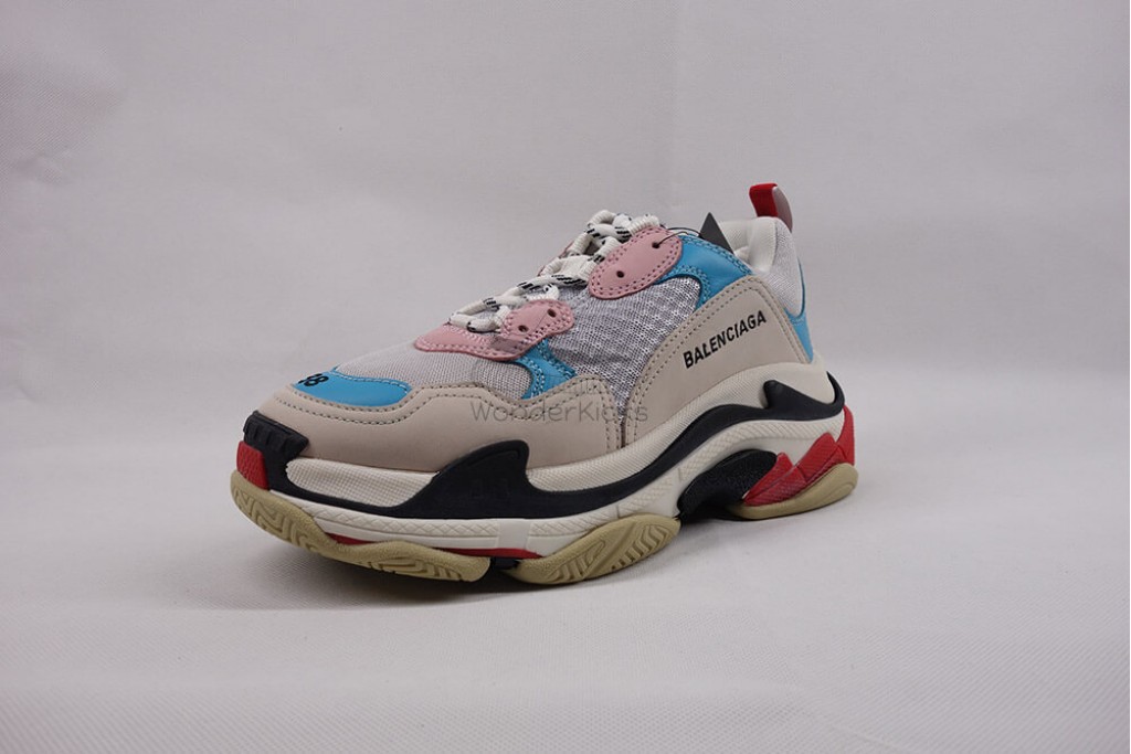 bc triple s trainer white blue pink