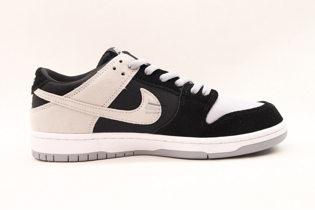 sb dunk low black wolf grey white