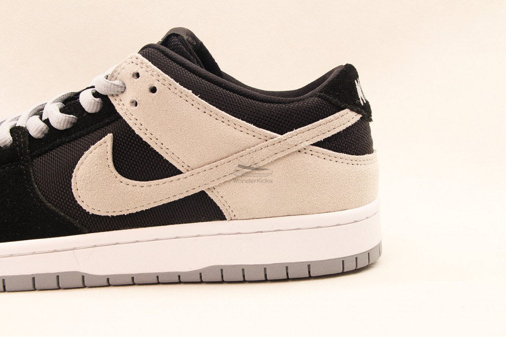 sb dunk low black wolf grey white