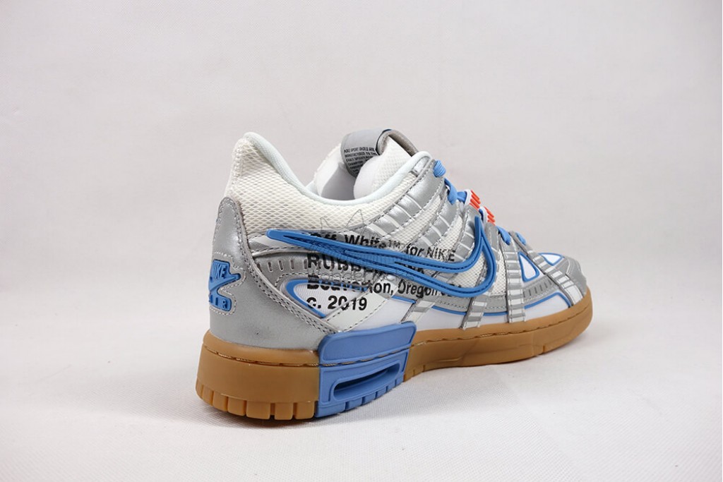 air rubber dunk off white unc