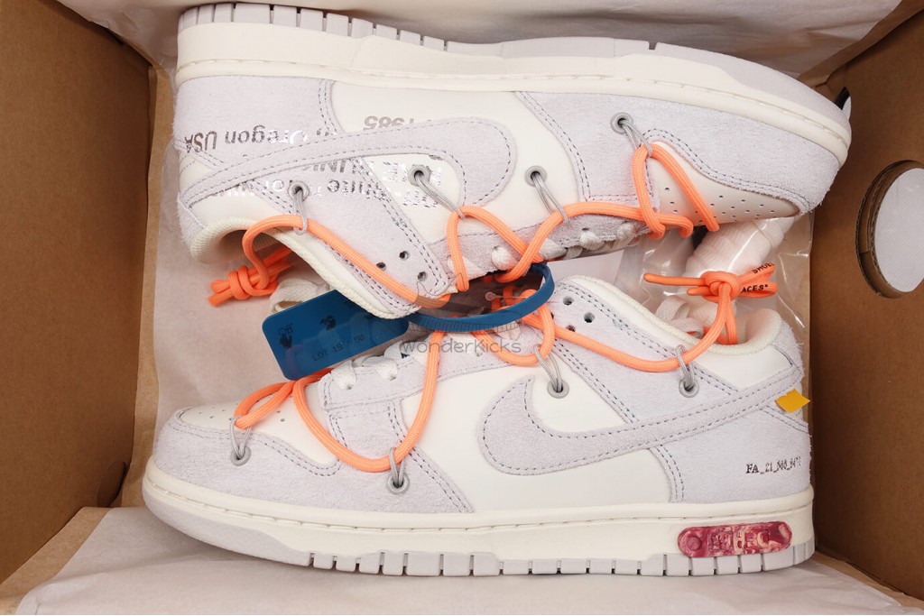 dunk low off white lot 19