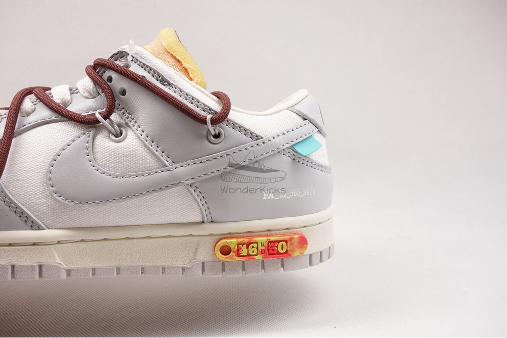 dunk low off white lot 46