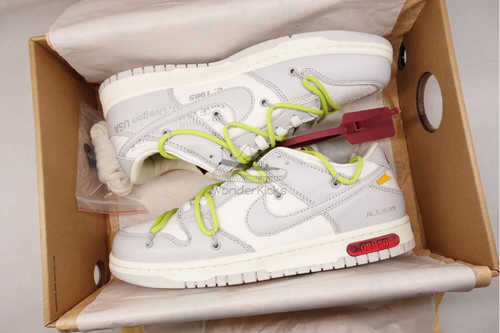 dunk low off white lot 8