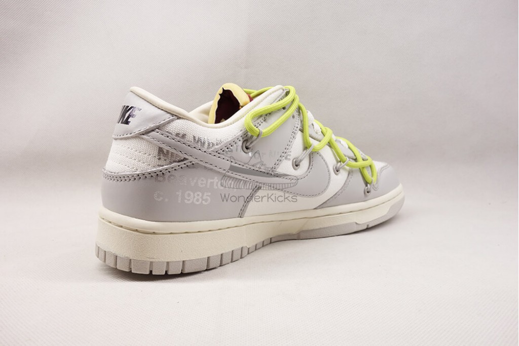 dunk low off white lot 8