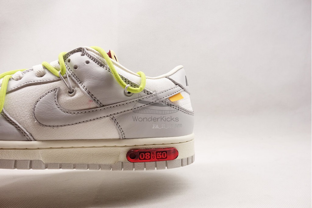 dunk low off white lot 8